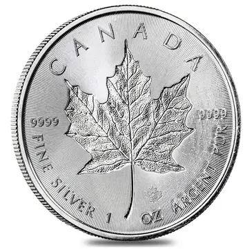 Canadian 2019 1 oz Silver Canadian Incuse Maple Leaf .9999 Fine $5 Coin BU