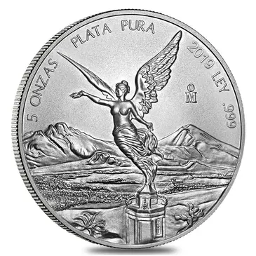Mexican 2019 5 oz Mexican Silver Libertad Coin .999 Fine BU