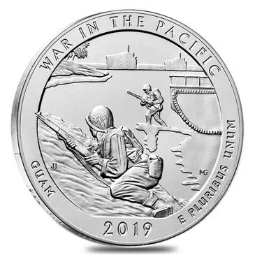 American 2019 5 oz Silver America the Beautiful ATB Guam War in the Pacific National Historical Park Coin