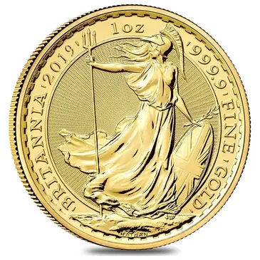 British 2019 Great Britain 1 oz Gold Britannia Coin .9999 Fine BU