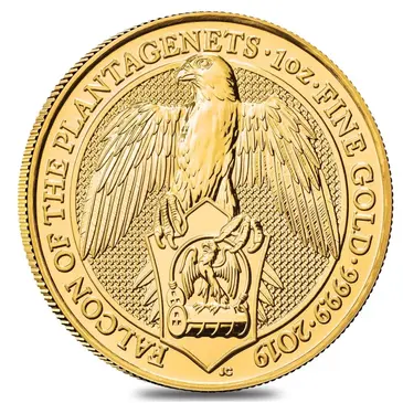 British 2019 Great Britain 1 oz Gold Queen's Beasts (Falcon) Coin .9999 Fine BU