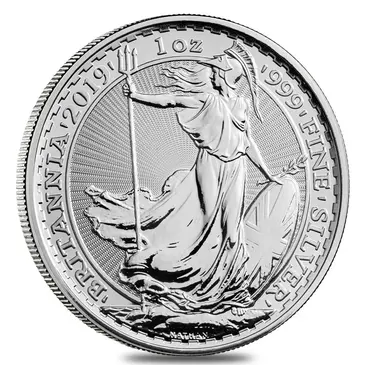 British 2019 Great Britain 1 oz Silver Britannia Coin .999 Fine BU
