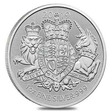 British 2019 Great Britain 1 oz Silver Royal Arms Coin .999 Fine BU