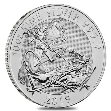 British 2019 Great Britain 10 oz Silver Valiant Coin In Cap .9999 Fine BU