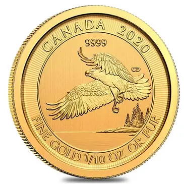 Default 2020 1/10 oz Canadian Bald Eagle Gold Coin .9999 Fine BU (Sealed)