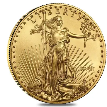 American 2020 1/10 oz Gold American Eagle $5 Coin BU