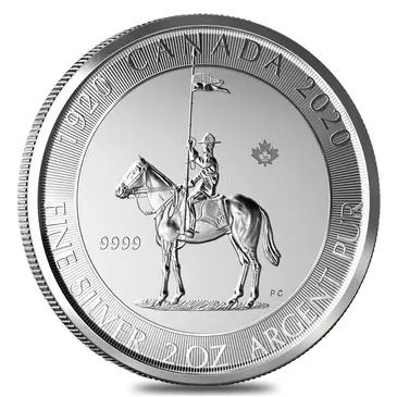 Canadian 2020 2 oz Silver Royal Canadian Mounted Police 100th Anniv RCMP Coin BU