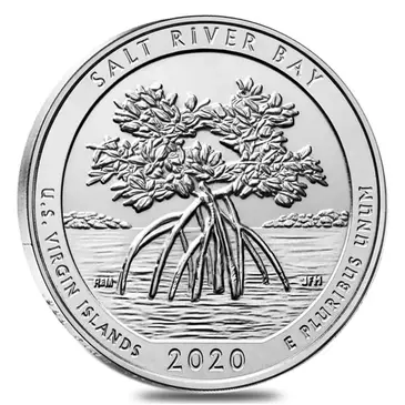 American 2020 5 oz Silver America the Beautiful ATB Salt River Bay U.S Virgin Islands Coin
