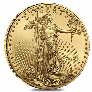 American 2021 1/4 oz Gold American Eagle $10 Coin BU
