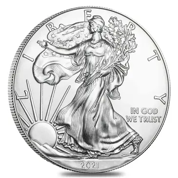 American 2021 1 oz Silver American Eagle $1 Coin BU