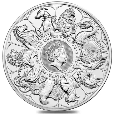 British 2021 Great Britain 1 Kilo Silver Queen's Beasts Completer Coin .9999 Fine BU