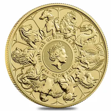 British 2021 Great Britain 1 oz Gold Queen's Beasts Completer Coin .9999 Fine BU