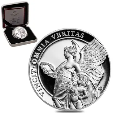 Default <p>2021 St. Helena 1 oz Proof Silver Queen's Virtues Truth Coin</p>