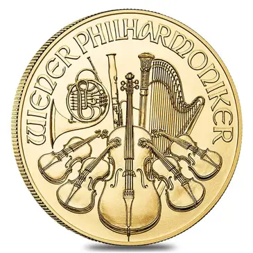 Austrian 2022 1/25 oz Austrian Gold Philharmonic Coin BU