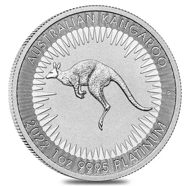 Australian 2022 1 oz Australian Platinum Kangaroo Perth Mint Coin .9995 Fine BU In Cap
