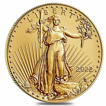 American 2022 1 oz Gold American Eagle $50 Coin BU