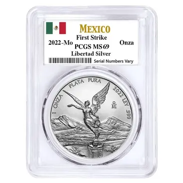 Default 2022 1 oz Mexican Silver Libertad Coin PCGS MS 69 FS