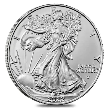 American 2022 1 oz Silver American Eagle $1 Coin BU