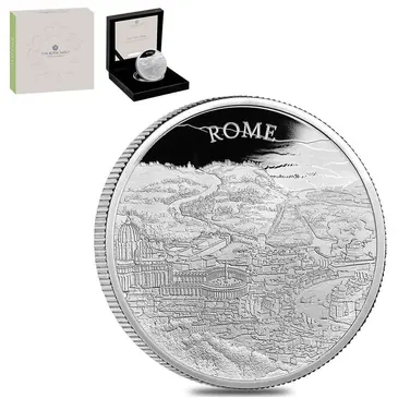 Default 2022 Great Britain 1 oz City Views Rome Proof Silver Coin .999 Fine (w/Box & COA)
