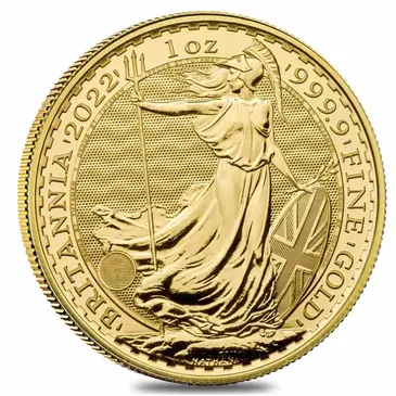 British 2022 Great Britain 1 oz Gold Britannia Coin .9999 Fine BU