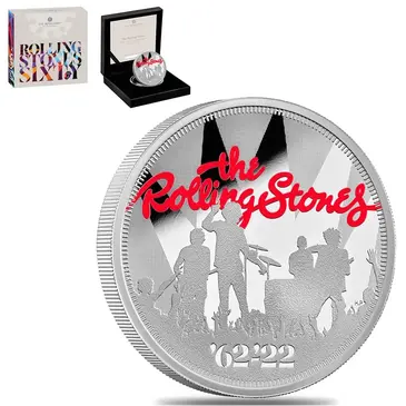 Default 2022 Great Britain 1 oz The Rolling Stones Proof Silver Coin .999 Fine (w/Box & COA)