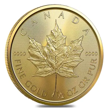 Default 2023 1/2 oz Canadian Gold Maple Leaf $20 Coin .9999 Fine BU (Sealed)