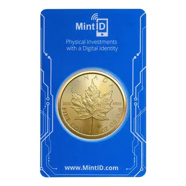 Default 2023 1 oz Canadian Gold Maple Leaf BU (MintID NFC Scan Card)