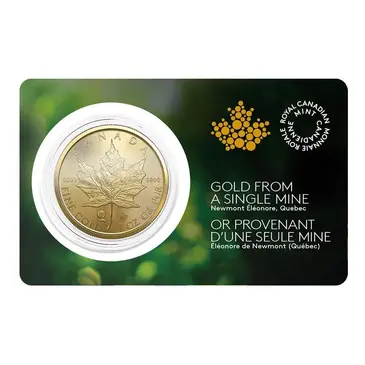 Default 2023 1 oz Canadian Gold Maple Leaf Single Sourced Newmont Eleonore Mine