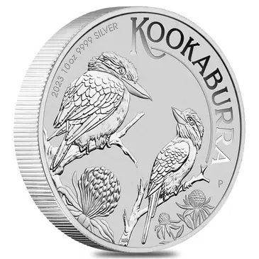 Default 2023 10 oz Silver Australian Kookaburra Perth Mint .9999 Fine BU In Cap