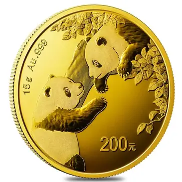 Default 2023 15 gram Chinese Gold Panda 200 Yuan .999 Fine BU (Sealed)