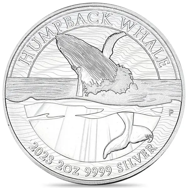 Default 2023 2 oz Australian Humpback Whale Silver Coin .9999 Fine BU