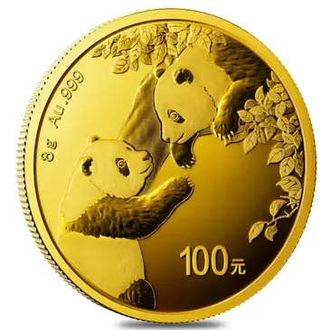 Default 2023 8 gram Chinese Gold Panda 100 Yuan .999 Fine BU (Sealed)