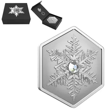 Default 2023 Canada 1 oz Silver Snowflake Crystal Coin