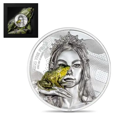 Default 2023 Cook Islands 2 oz Silver Kiss the Frog Eye of a Fairytale Coin