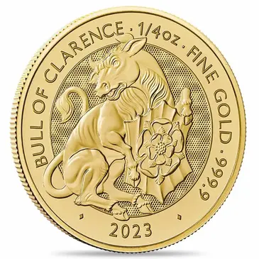 Default 2023 GB 1/4 oz Gold The Tudor Beasts Bull of Clarence Coin BU