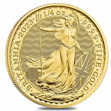 Default 2023 Great Britain 1/4 oz Gold Britannia Coin .9999 Fine BU