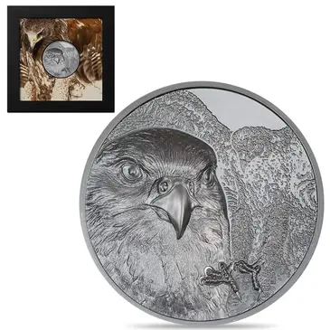 Default 2023 Mongolia 2 oz Silver Falcon Coin .999 Fine