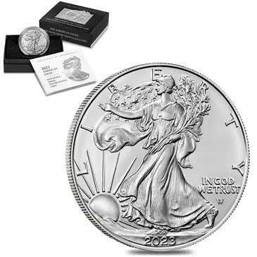 Default 2023-W 1 oz Burnished Silver American Eagle $1 Coin