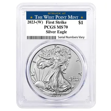 Default 2023 (W) 1 oz Silver American Eagle $1 Coin PCGS MS 70 First Strike (West Point)