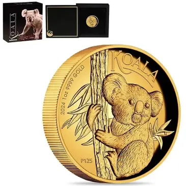 Default 2024 1 oz Proof Gold Australian Koala High Relief Coin Perth Mint