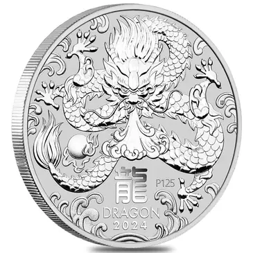 Default <p>2024 5 oz Silver Lunar Dragon BU Australian Perth Mint</p>