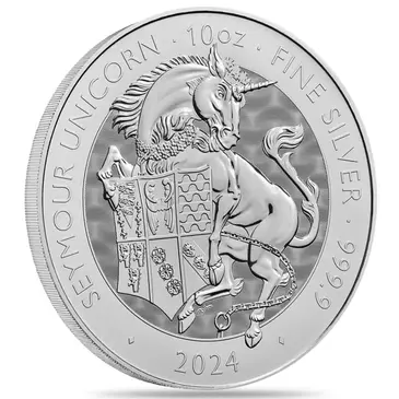 Default 2024 GB 10 oz Silver The Tudor Beasts Seymour Unicorn Coin BU