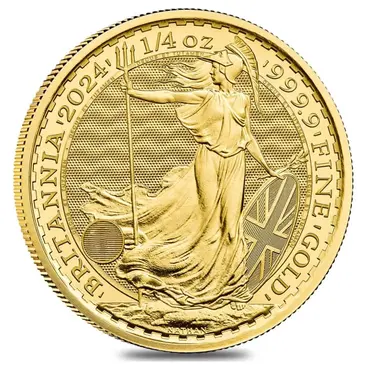Default 2024 Great Britain 1/4 oz Gold Britannia Coin BU