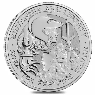 Default <p>2024 Great Britain 1 oz Silver Britannia and Liberty Coin BU</p>