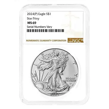 Default 2024 (P) Star Privy 1 oz Silver American Eagle NGC MS 69