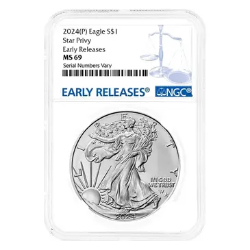 Default 2024 (P) Star Privy 1 oz Silver American Eagle NGC MS 69 ER