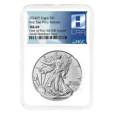 Default 2024 (P) Star Privy 1 oz Silver American Eagle NGC MS 69 One of First 50K (Era 8)