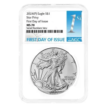 Default 2024 (P) Star Privy 1 oz Silver American Eagle NGC MS 70 FDOI