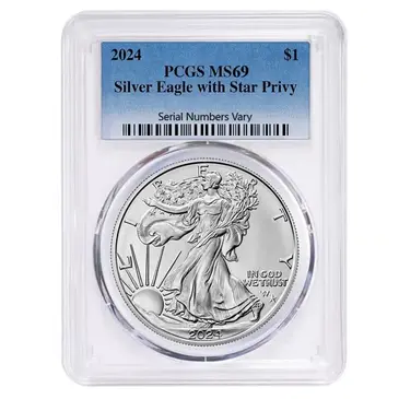 Default 2024 (P) Star Privy 1 oz Silver American Eagle PCGS MS 69