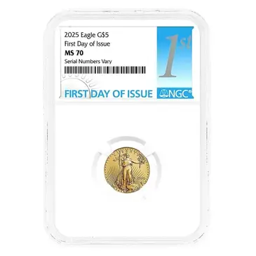 Default <p>2025 1/10 oz Gold American Eagle NGC MS 70 FDOI</p>